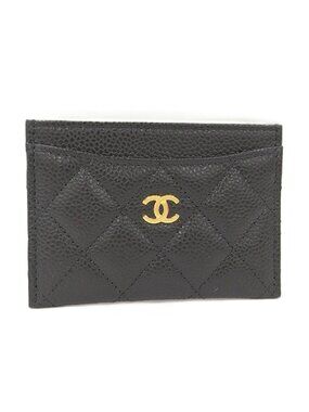 Chanel Classic Card Case Caviar Leather Black